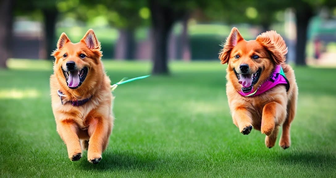 Dogs Running (Stock Photo)