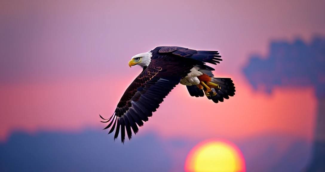 Eagle Sunset (Stock Photo)