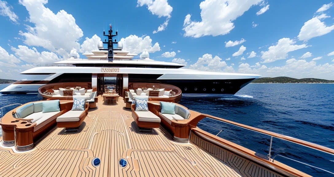 Mega Yacht (Stock Photo)