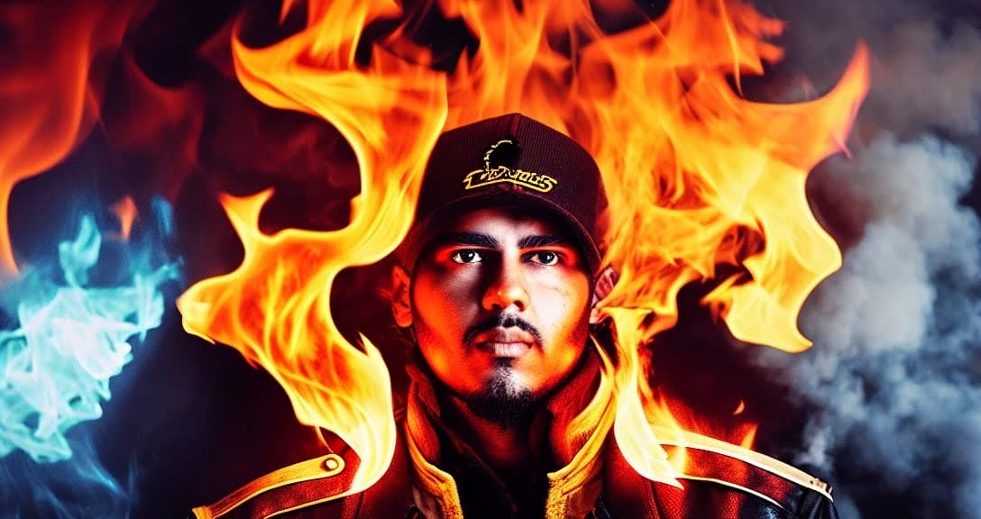 Flames Man (Stock Photo)