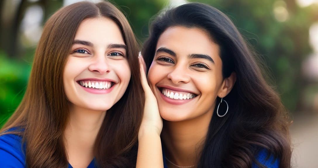 Girls Smiling (Stock Photo)