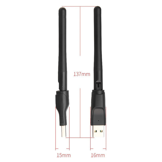 150M USB WiFi trådløst nettverkskort 802.11 b/g/n LAN-adapter med antenne MT-7601
