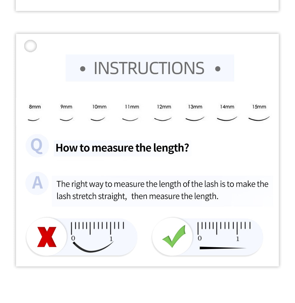 16Rows individual soft natural eyelash extension