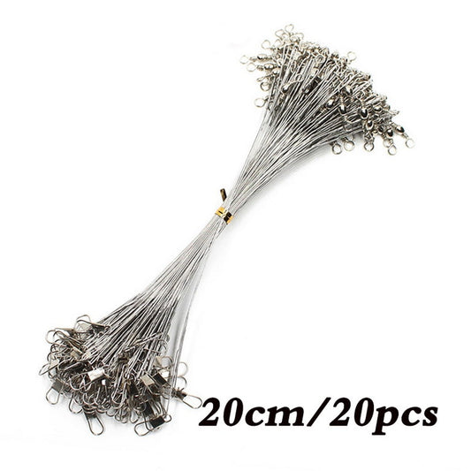 20PCS Anti Bite Steel Fishing Wire Line 15CM-50CM