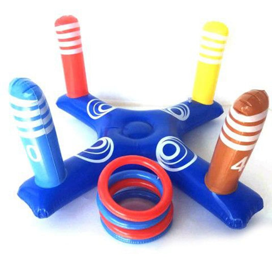 Inflatable pool ring toss toy