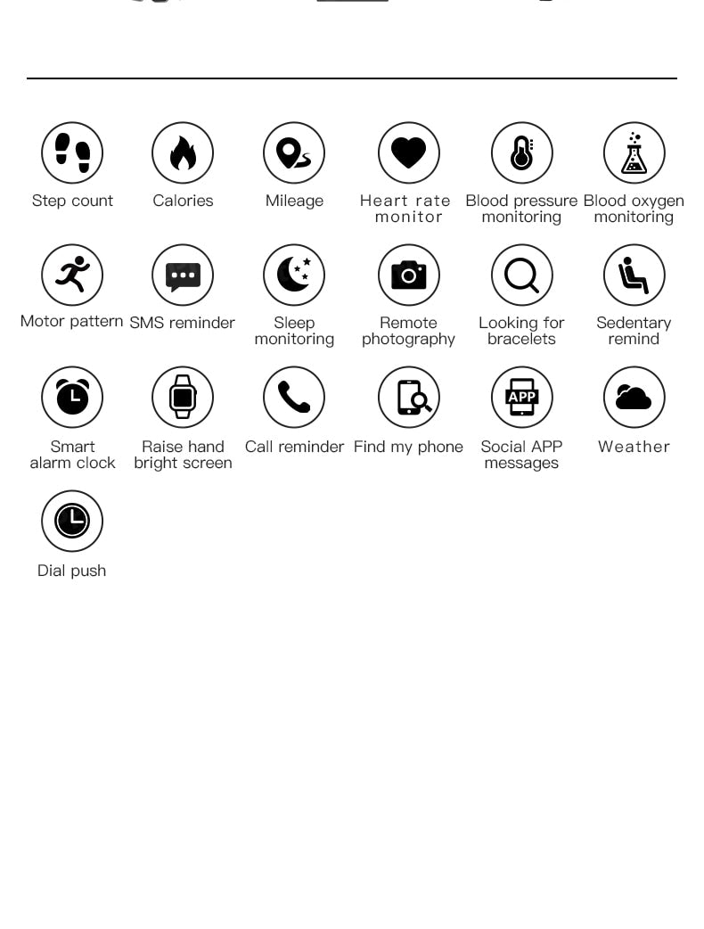 Waterproof Bluetooth Smartwatch Touch for IOS Android