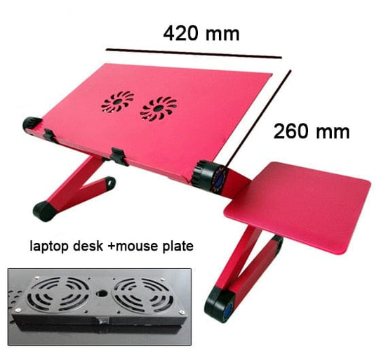 Cooling Fan Laptop desk | Portable Adjustable & Foldable