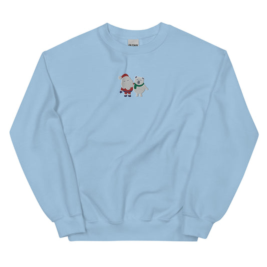 Santa & Snowman Unisex genser