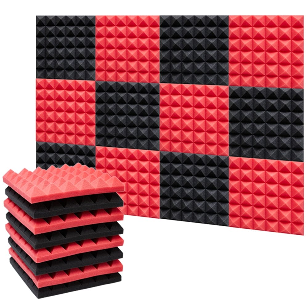 12/24Pcs 30x30x5cm Studio Acoustic Foam Panels Sound Insulation Treatment