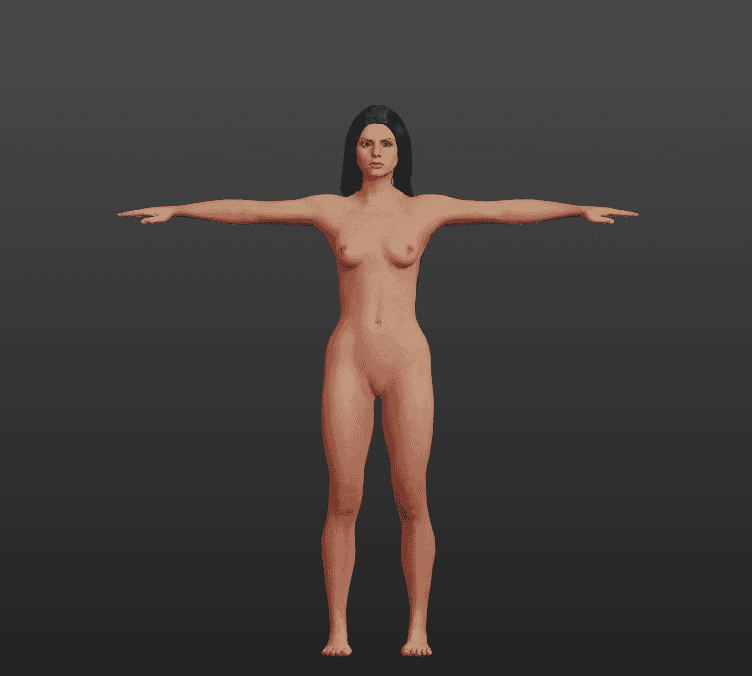 Female Nkd 3D Character Model