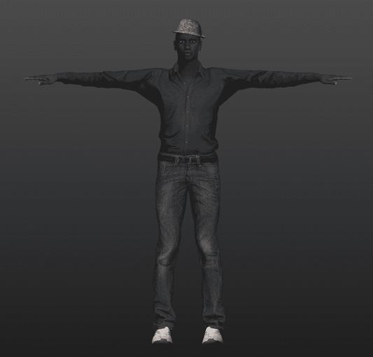 African 3D Character Model