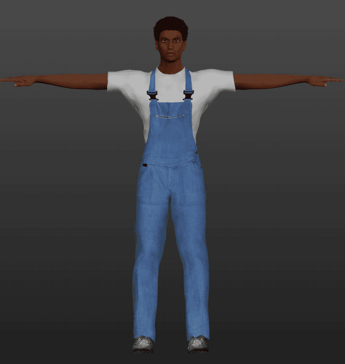 Worker 3D Character Model