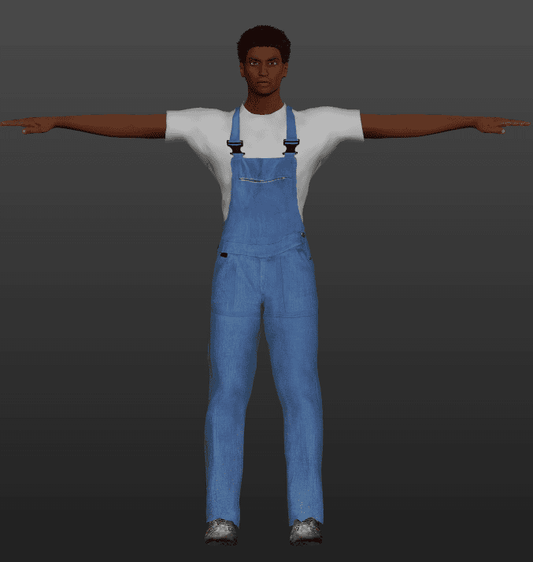 Worker 3D Character Model