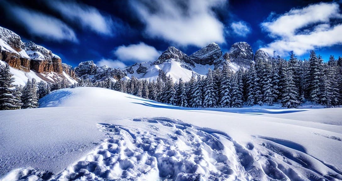 Snowy Mountain (Stock Photo)