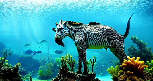 Zebra Underwater (Stock Photo)