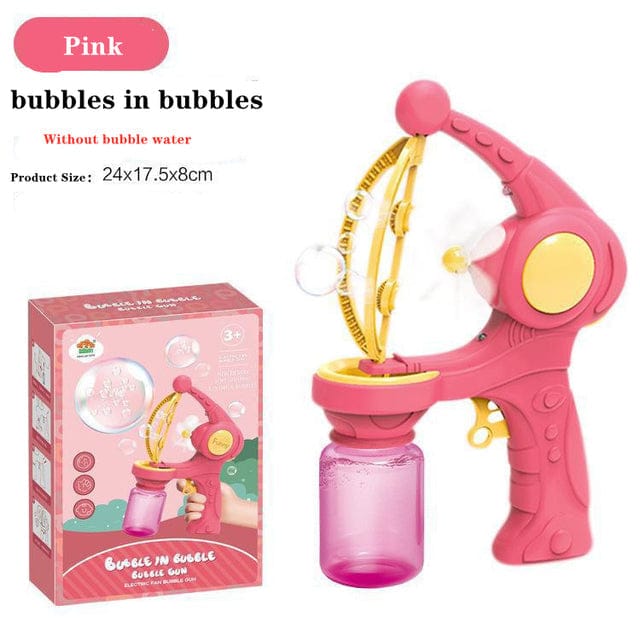 Bubble Gun Rocket Soap Bubbles Machine Blower