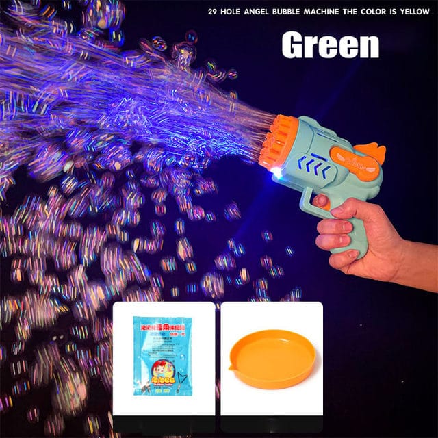 Bubble Gun Rocket Soap Bubbles Machine Blower