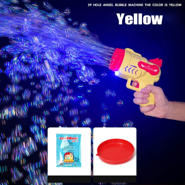 Bubble Gun Rocket Soap Bubbles Machine Blower