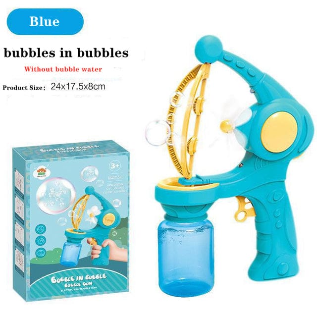 Bubble Gun Rocket Soap Bubbles Machine Blower