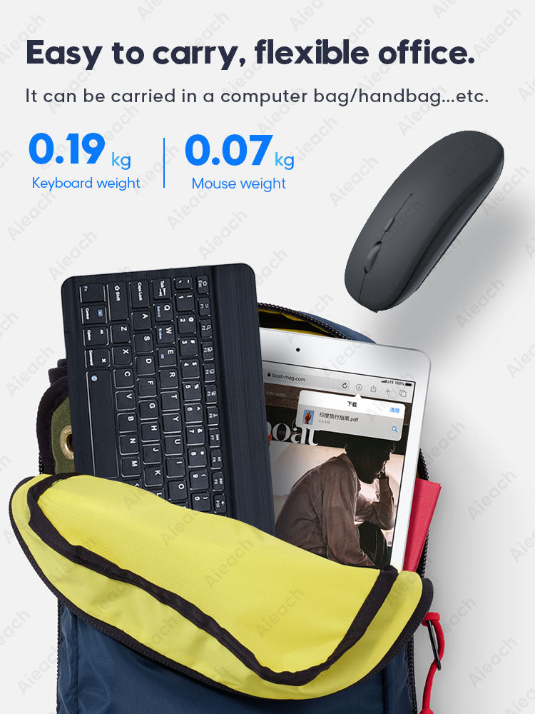 Trådløst Bluetooth-tastatur for iPad og bærbar PC/PC