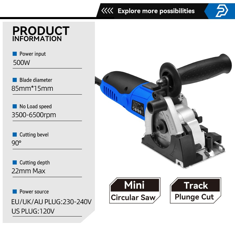 120V/230V Minisirkelsag 500W