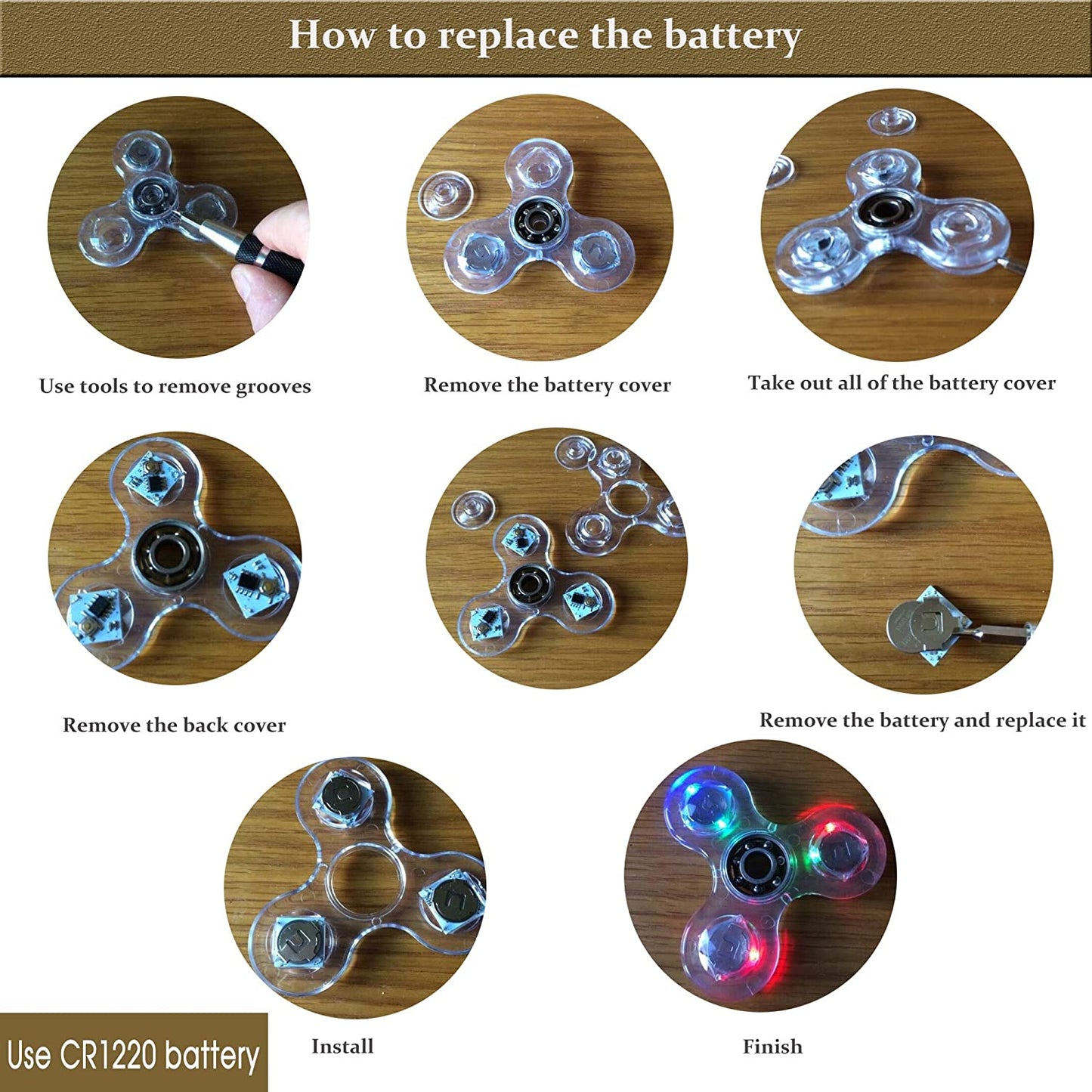 LED light Fidget Spinner Toy