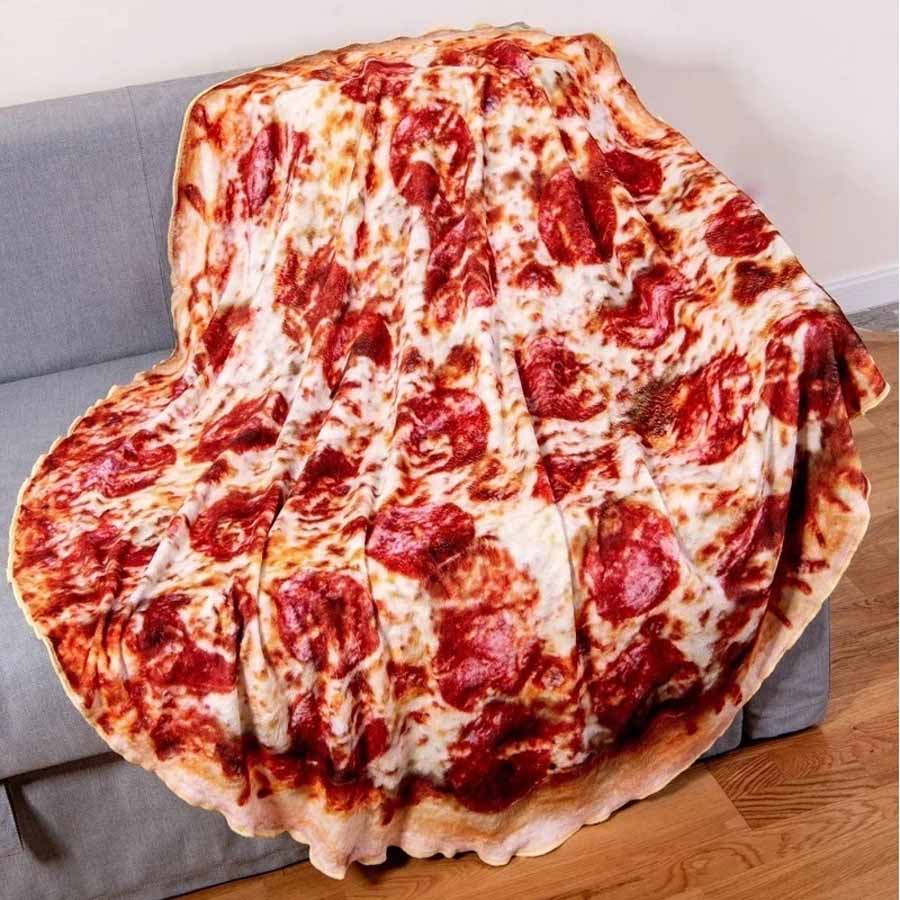 Soft warm pizza blanket sofa plaid