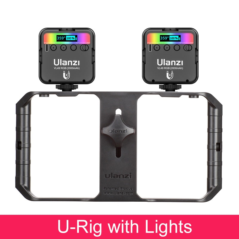 RGB Video Lights Mini LED Camera Light 2000mAh Rechargable