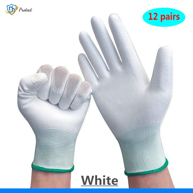 6-24 pairs of nitrile safety coated work gloves,