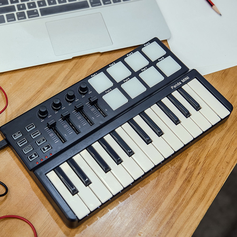 MINI 25-tasters ultrabærbar USB MIDI-tastaturkontroller