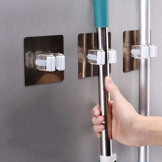 Multi-Purpose Hooks Wall Mounted Mop Holder