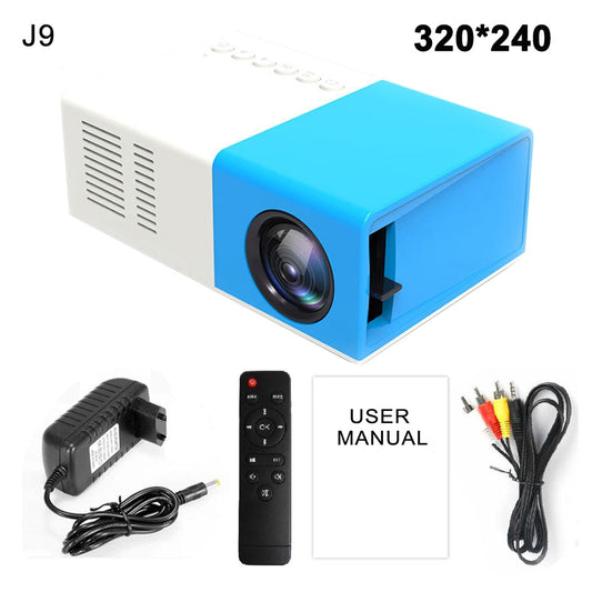 Mini Projector LED Home Media Player 480x360 Pixels 1080P HDMI USB