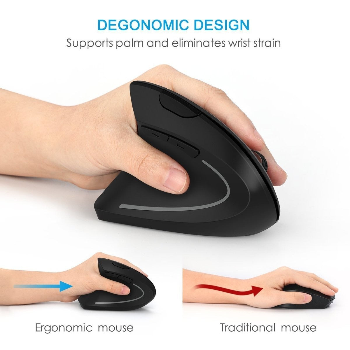 Wireless USB Vertical Mouse