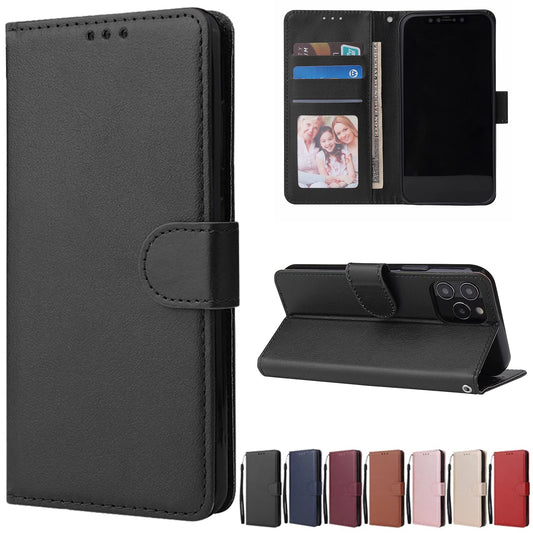 Leather Wallet Case Cover For iPhone