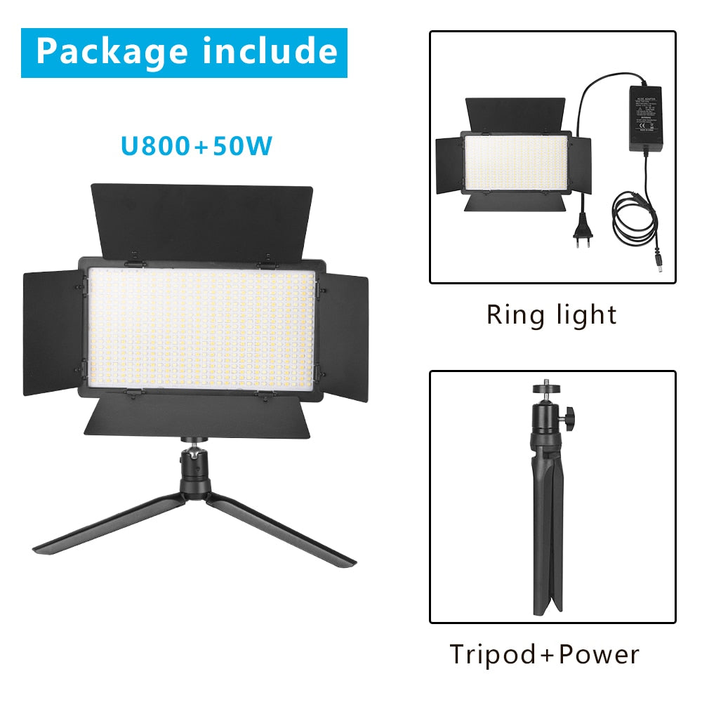 U800 LED Photo Studio Light 40W/50W Panel Lamp