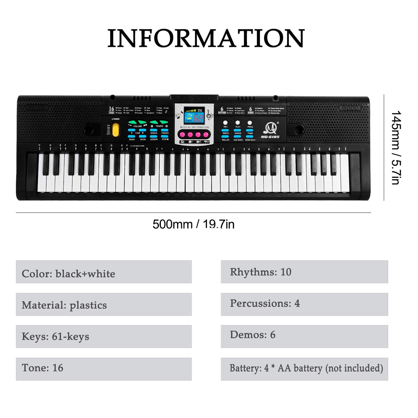 61 Keys Electric Piano Keyboard instrument