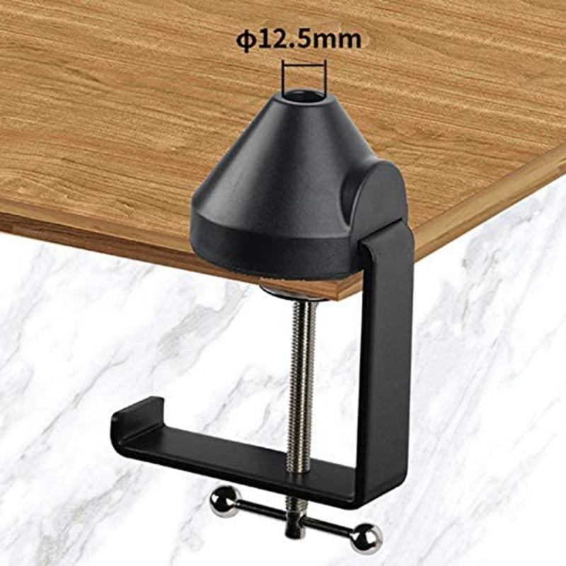 Recording Microphone Holder Arm Stand Holder Table Mounting Clamp