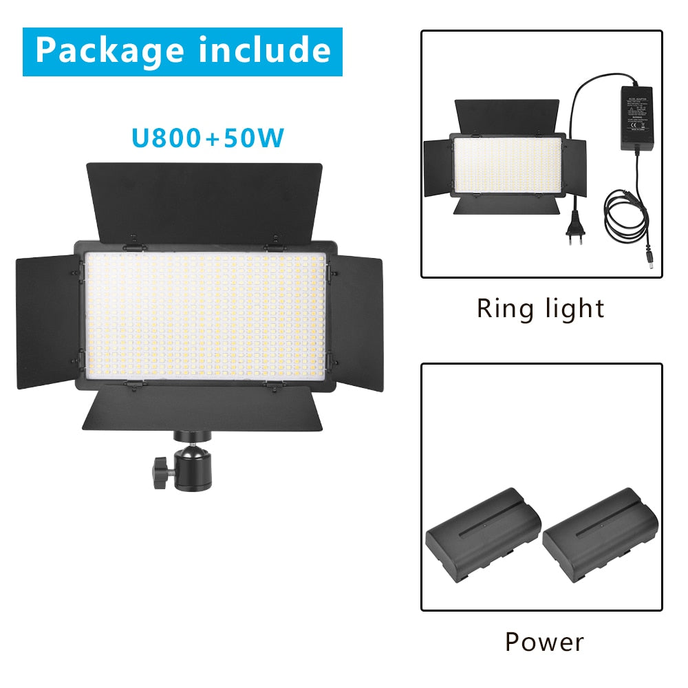 U800 LED Photo Studio Light 40W/50W Panel Lamp