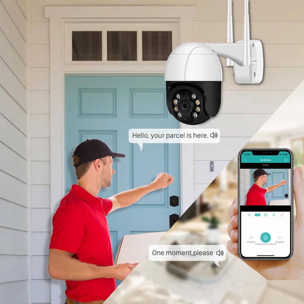 Wifi Outdoor AI Human Detect Wireless Camera Audio Security CCTV