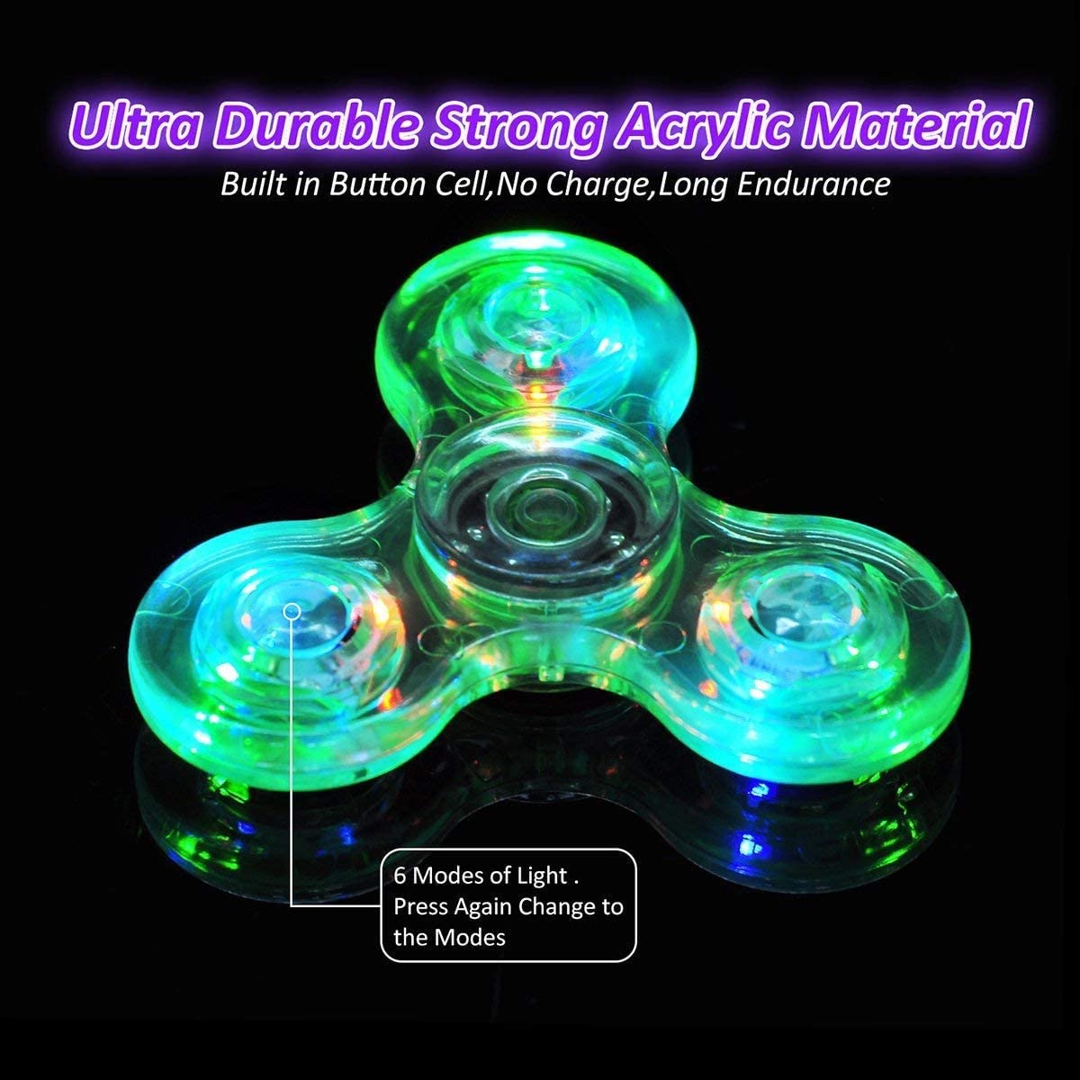 LED light Fidget Spinner Toy