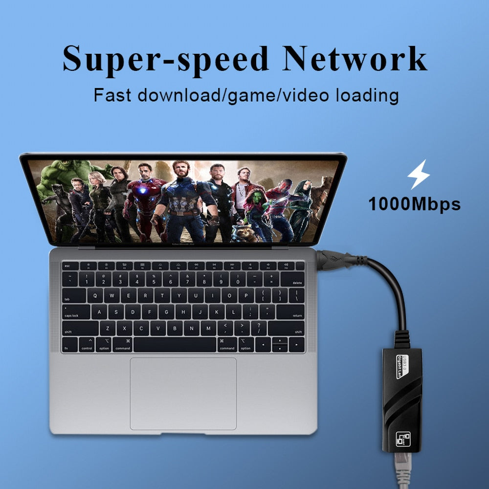 10/100/1000 Mbps USB TypeC - Lan Ethernet-adapter