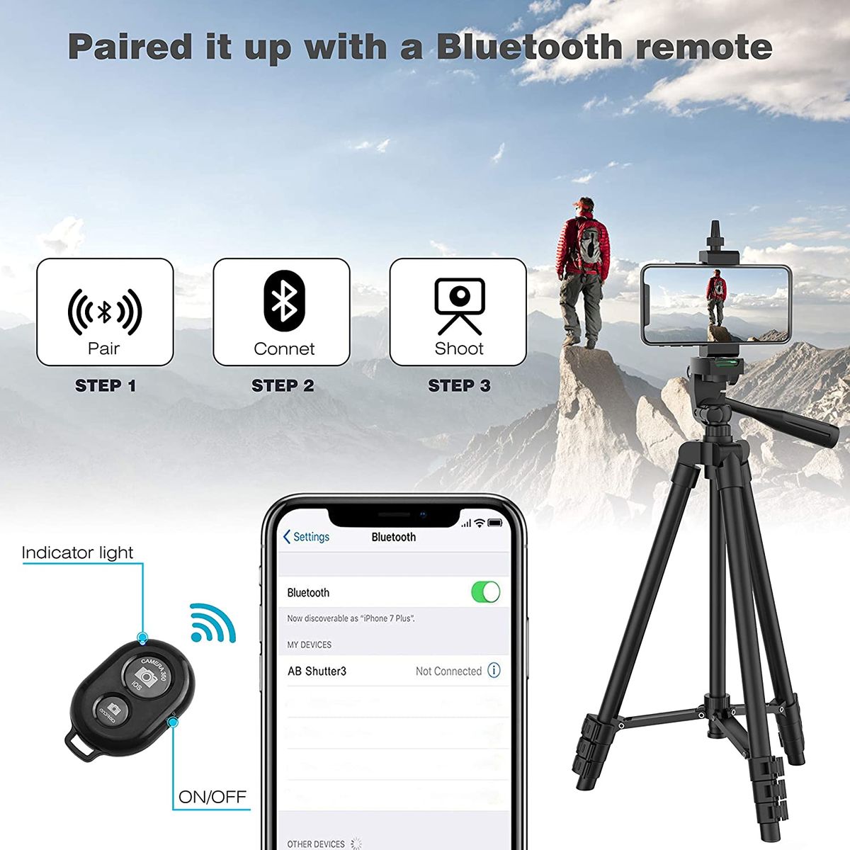 DSLR Flexible Tripod Stand With Remote Control