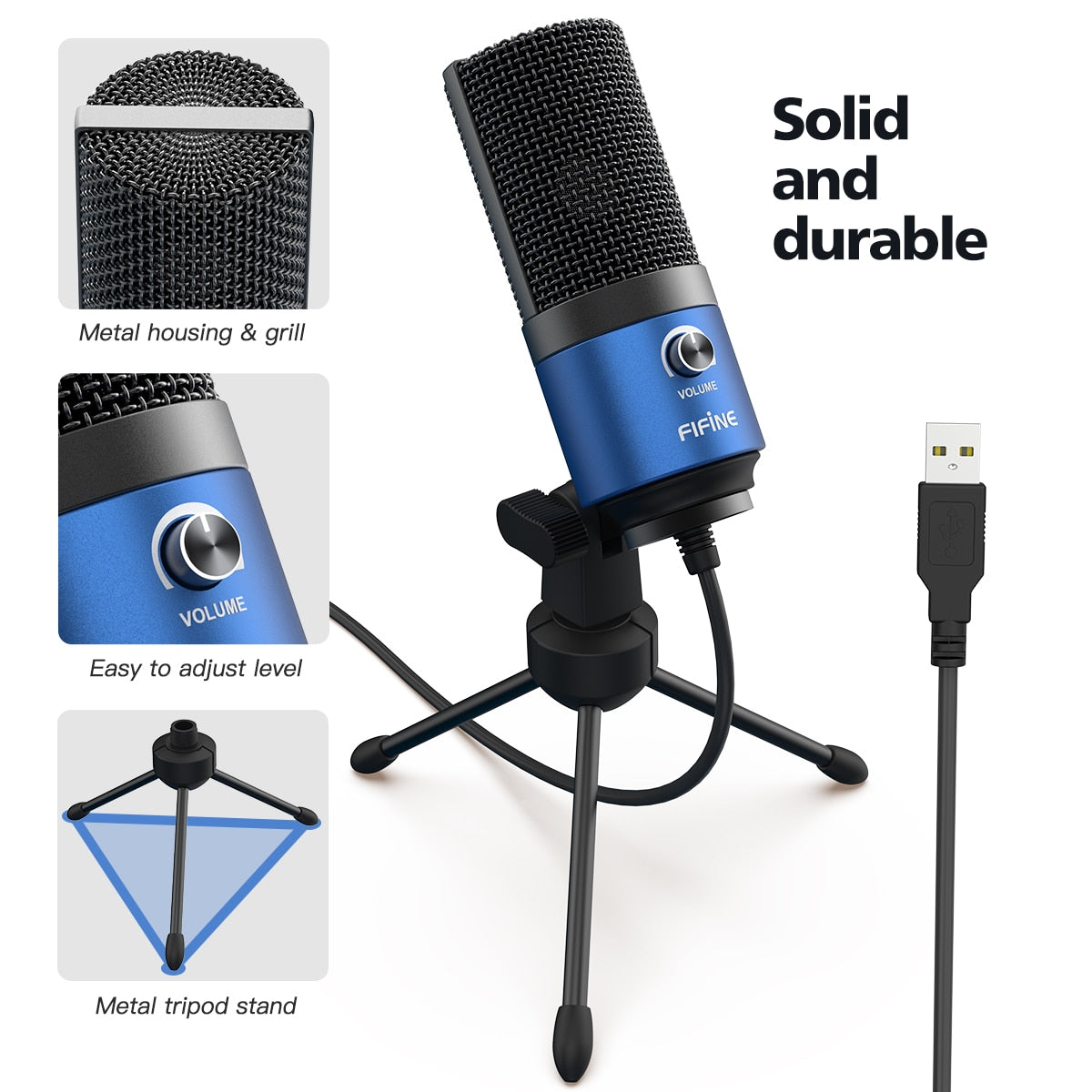 Metal USB Condenser Microphone