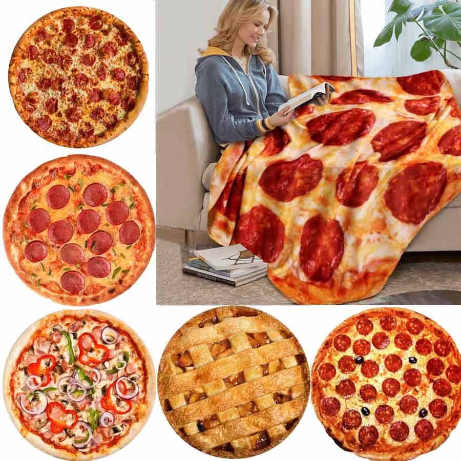 Soft warm pizza blanket sofa plaid