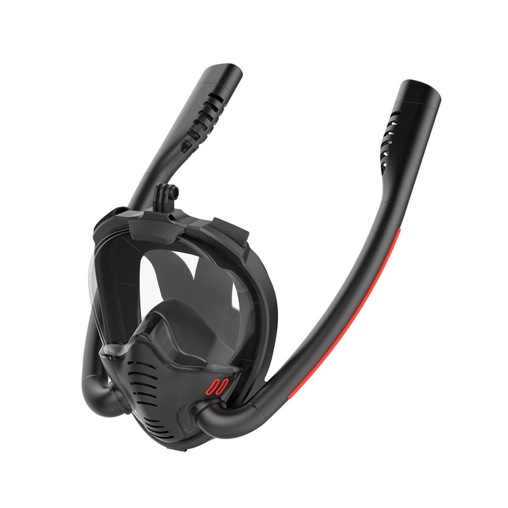 Dykkermaske Scuba Double Snorkel Anti-Fog Snorkling