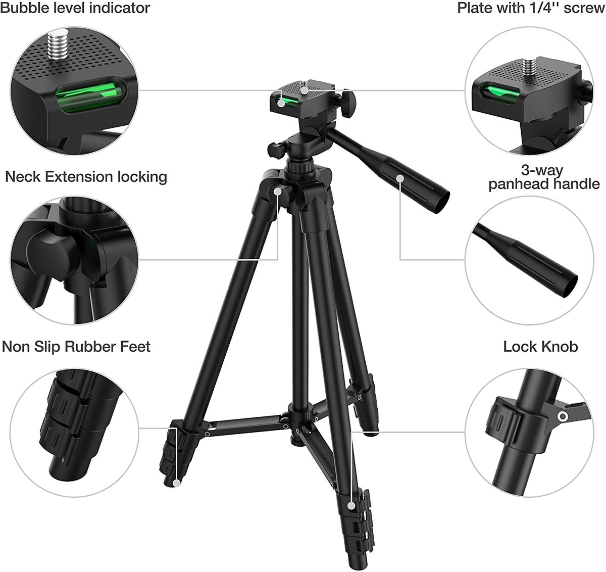 DSLR Flexible Tripod Stand With Remote Control