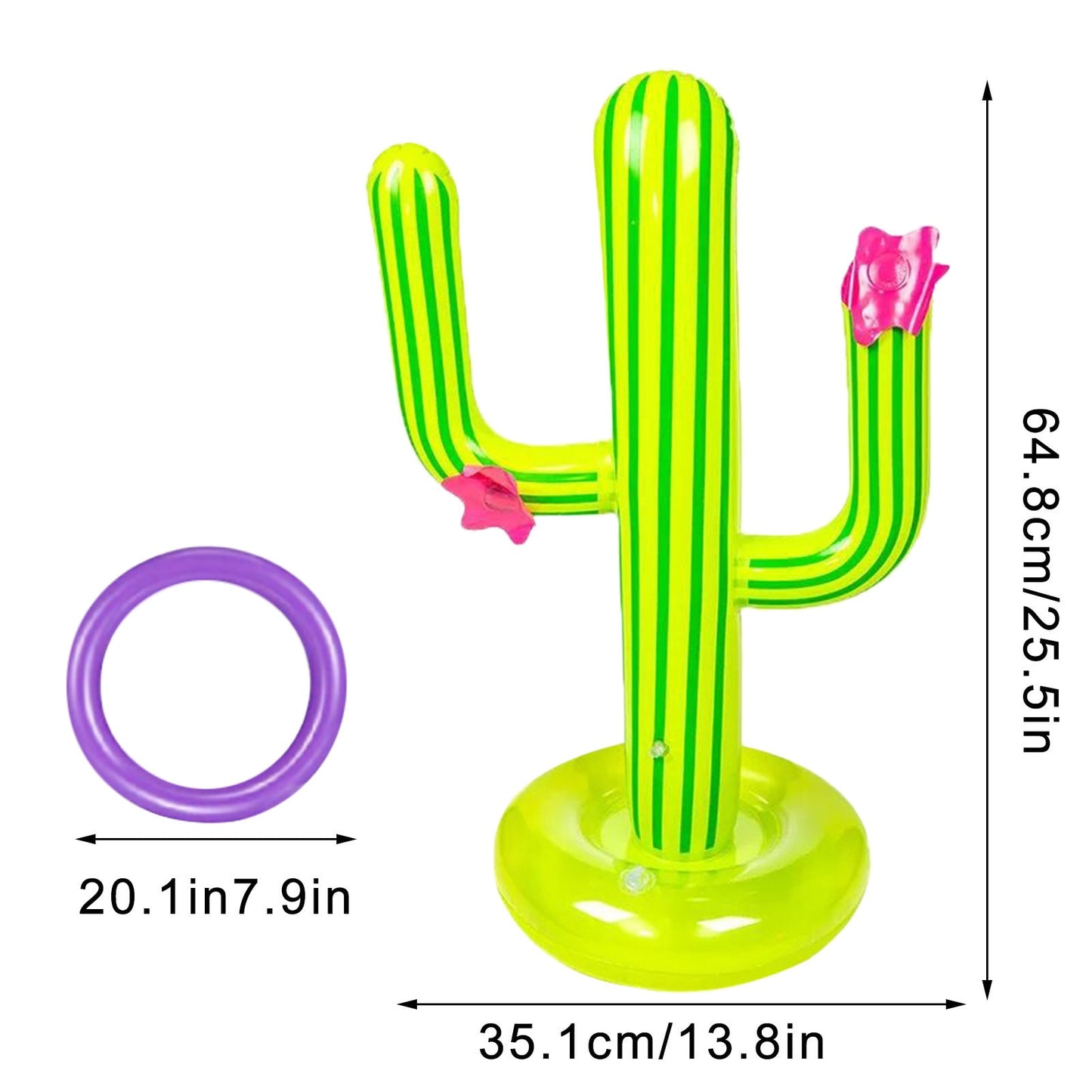 Oppblåsbart Cactus Ring Toss Game Set