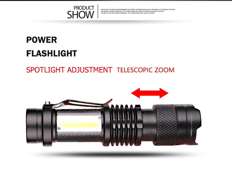 4000LM Waterproof Flashlight USB Charging