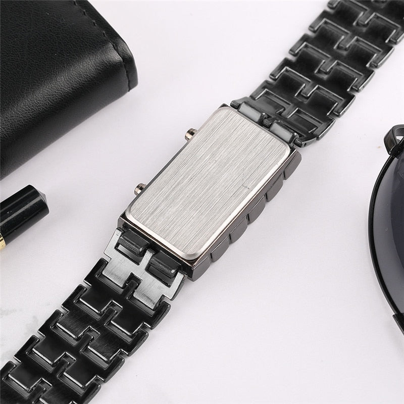 Metal Digital Lava Wrist Watch LED Display