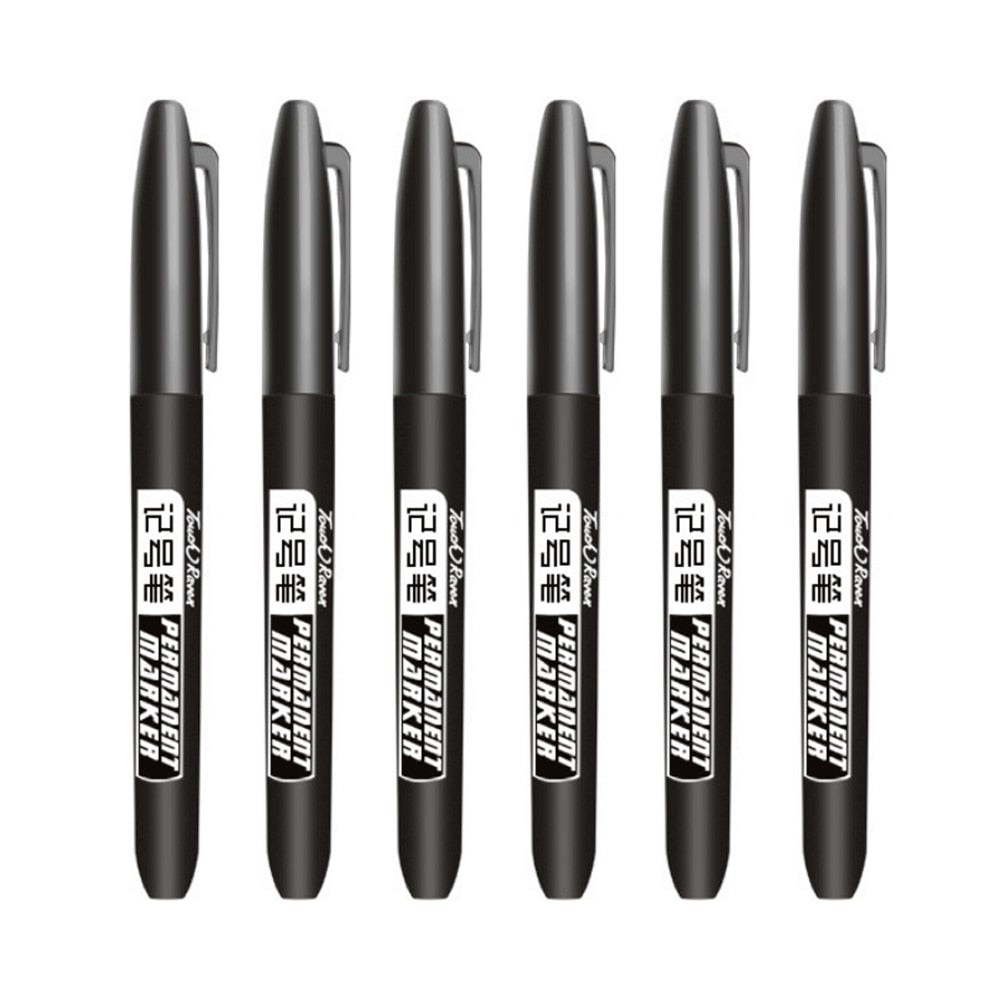 6 Pcs/Set Permanent Marker Pen Waterproof Ink